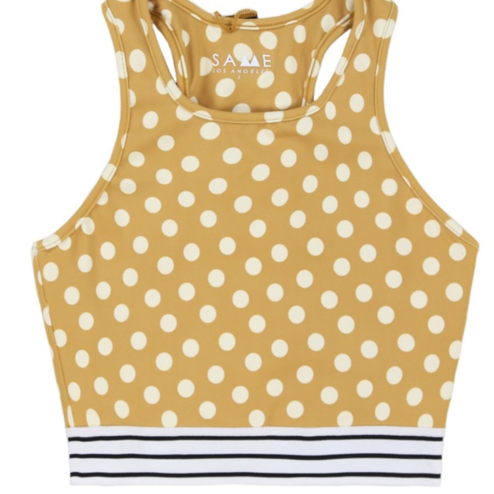 Polka Dot Bra - Gold and White